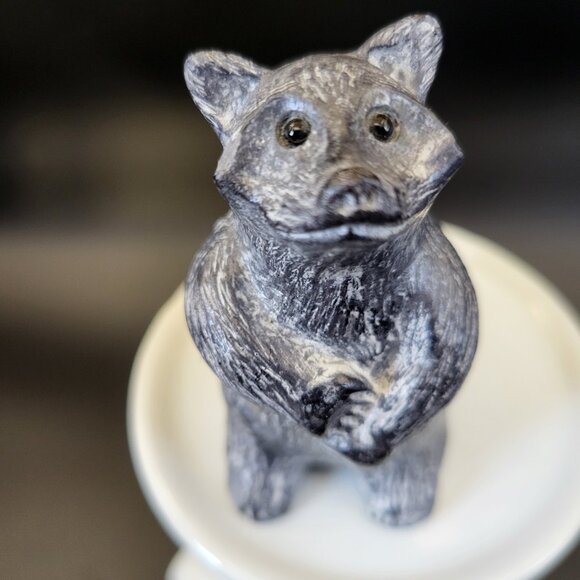 A Wolf Original Raccoon Figurine Signed 3" 1970s Canada - Picture 5 of 16